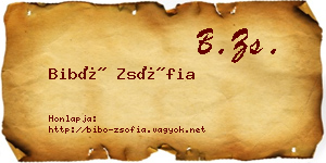 Bibó Zsófia névjegykártya