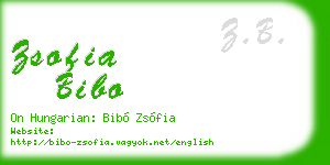 zsofia bibo business card